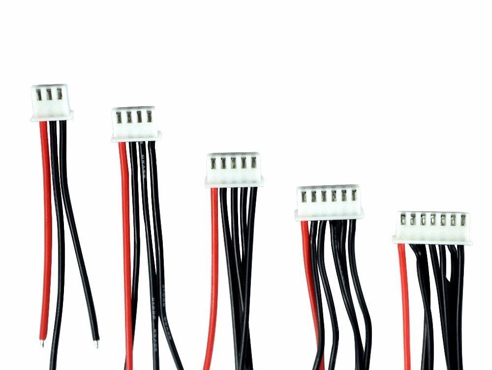 YUNIQUE GREEN-CLEAN-POWERSet of 10 Balancing Charger Cables 22 AWG | JST XH Connector | Lipo Drone, Radio Adapter | 2S-6S, White Red Black