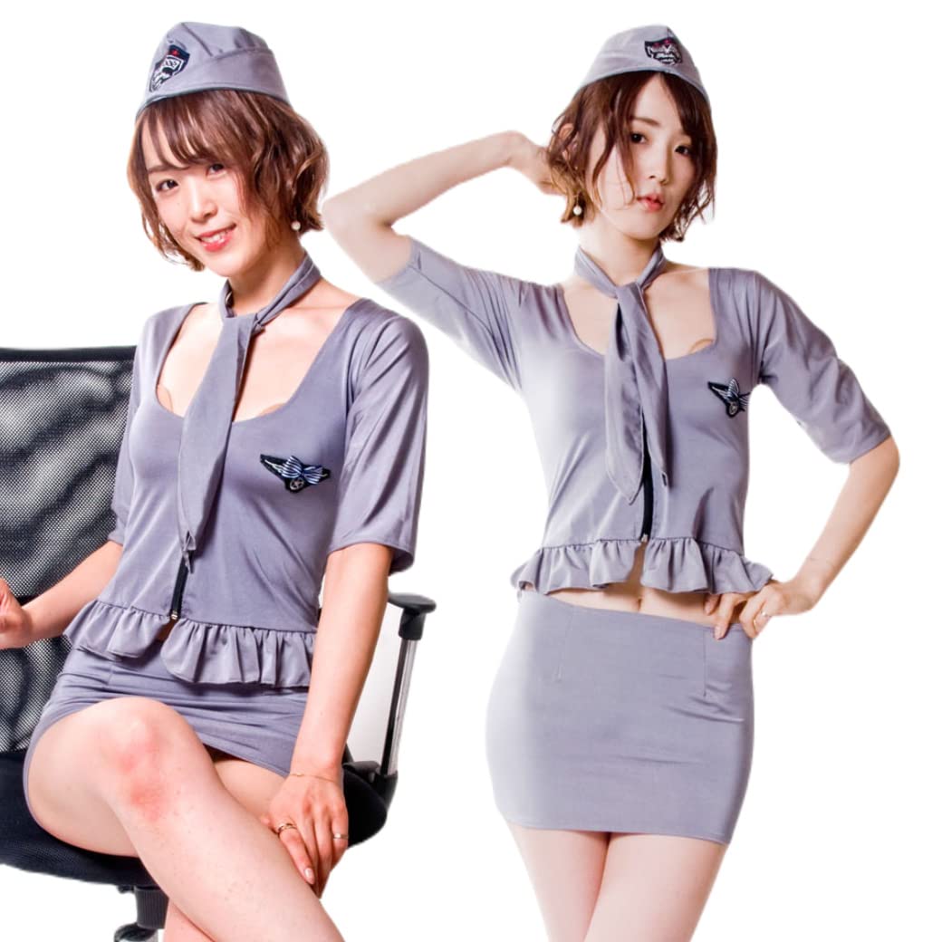 Amazon.co.jp: CA キャビンアテンダント バスガイド 乗務員コスプレ 
