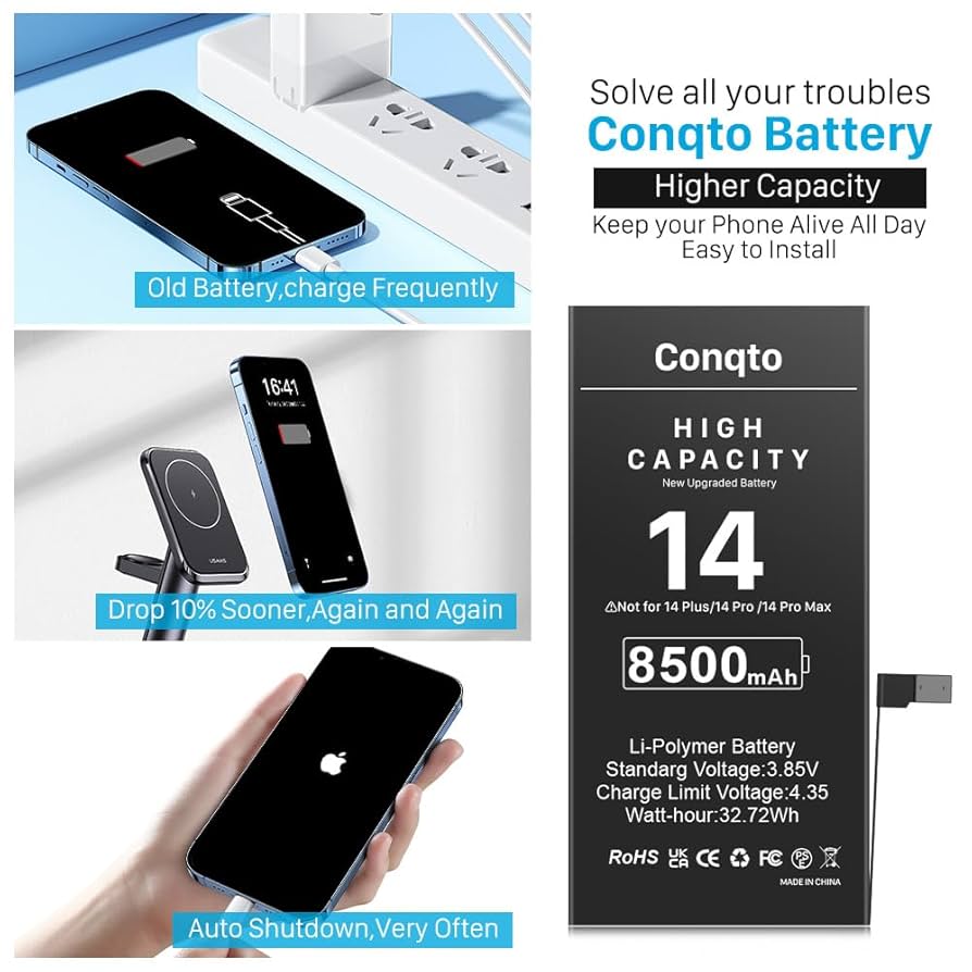 Amazon.com: [8500mAh] Replacement Battery for iPhone 14