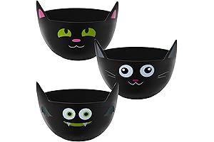Zcaukya Halloween Plastic Candy Bowls