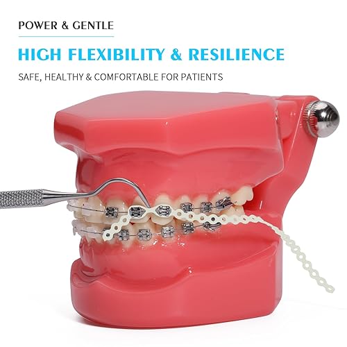 Miniatura 5 de AnhuaDental Coloridas ortodoncia cadenas de goma, cadenas de goma dentales para frenos, cadenas de potencia para tratamiento de ortodoncia