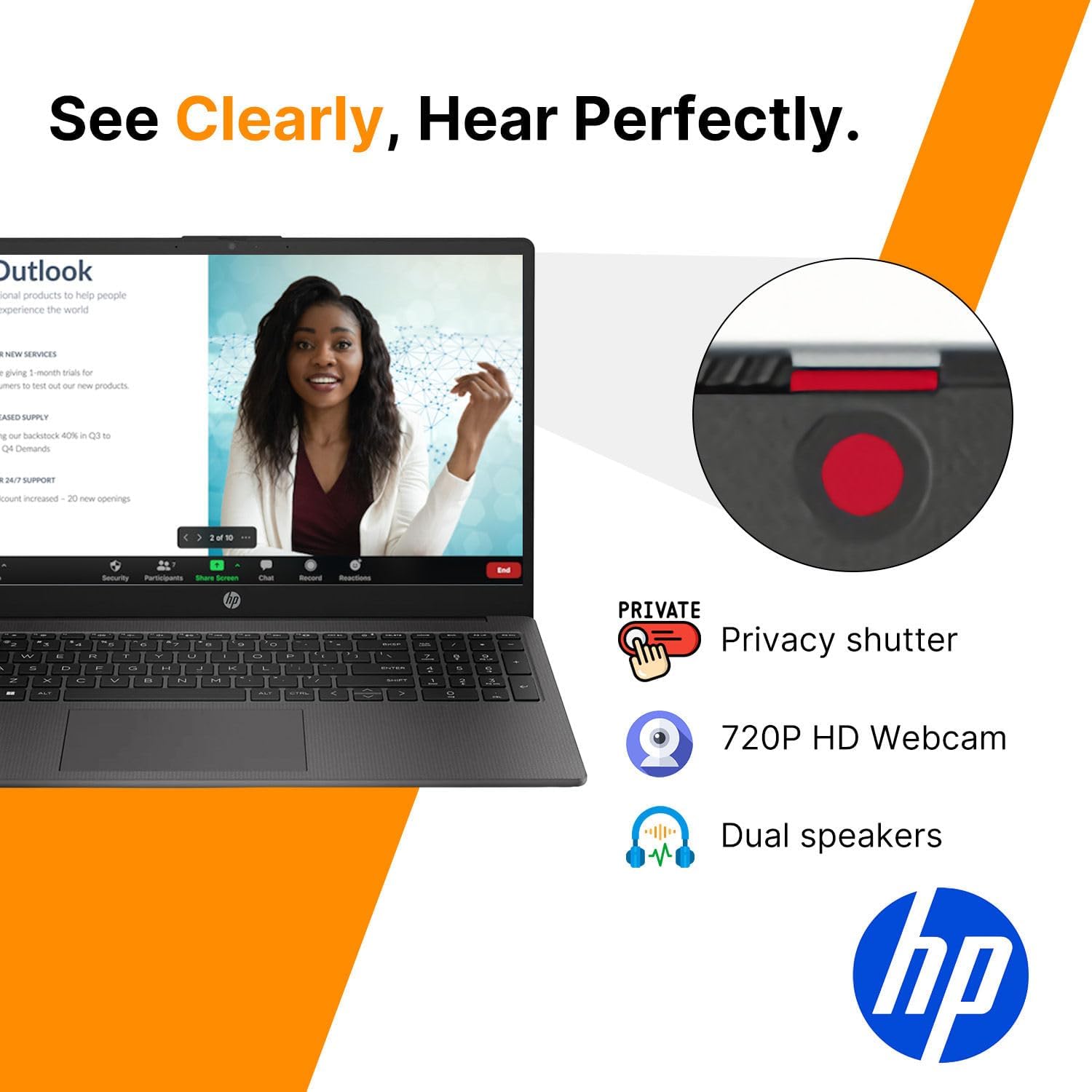 HP 255 G10 Business Laptop | 2026 Edition | AMD Ryzen 5 7530U (Beat i7-1165G7) | 15.6" FHD Display | 8GB RAM | 256GB SSD | Numeric Keypad | Wi-Fi 6 | Windows 11 | School, Business & Productivity