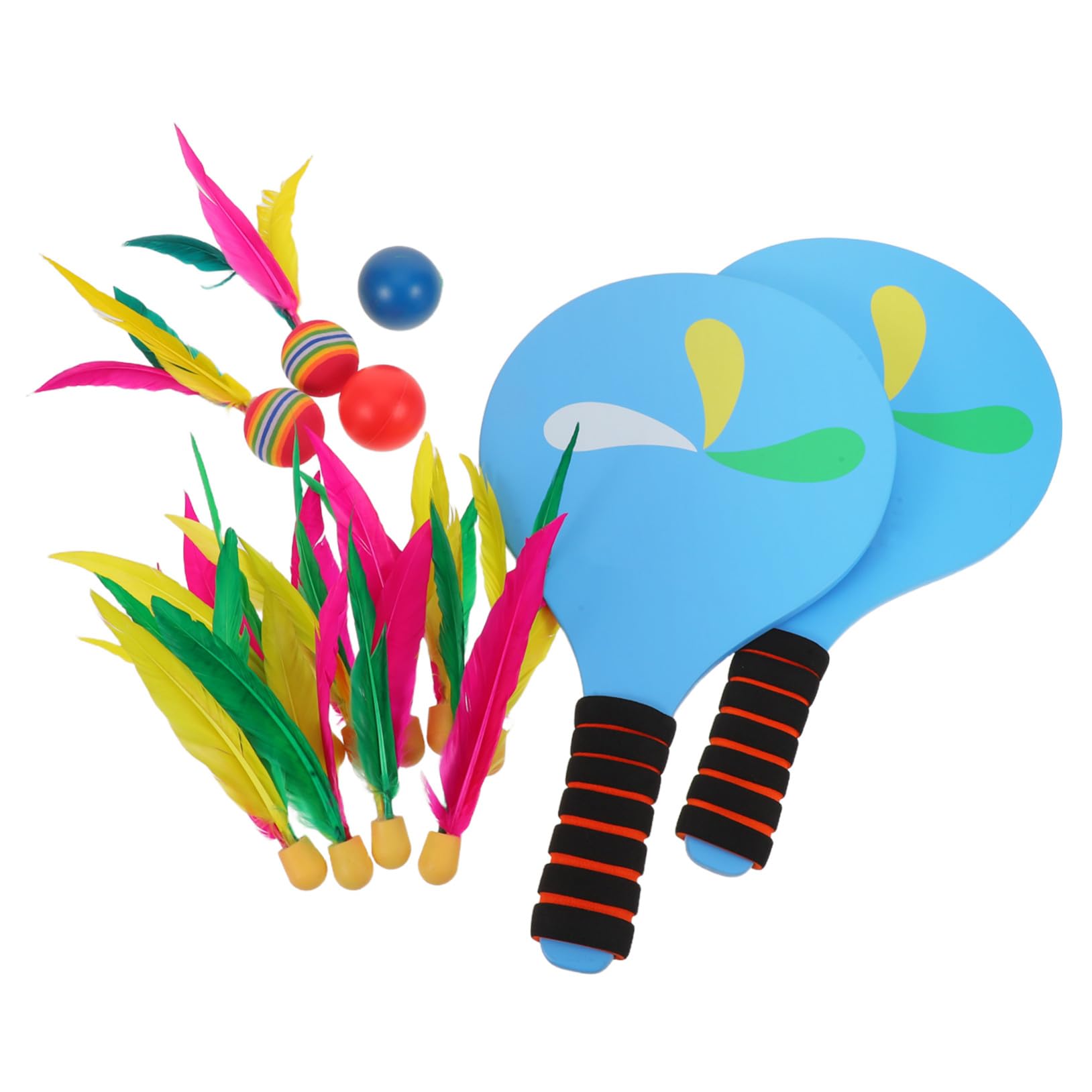 Abaodam Badminton Kit Adulti con Racchette Spesse e Palline Racket Multifunzionale per Beach Paddle Ball e Giochi Leggeri all in Spiaggia Giardino e