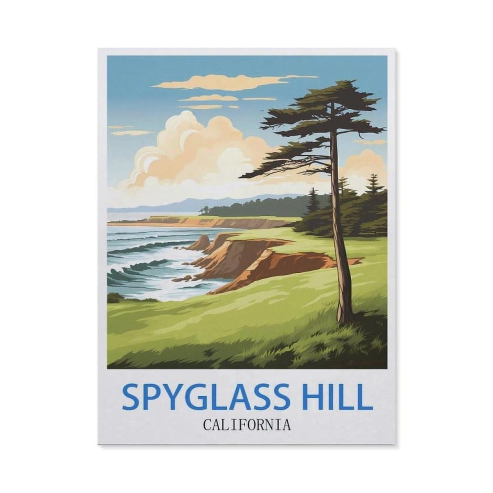 BEAYODKP DIY Diamond Art Kits，Spyglass Hill California（30x40cm）