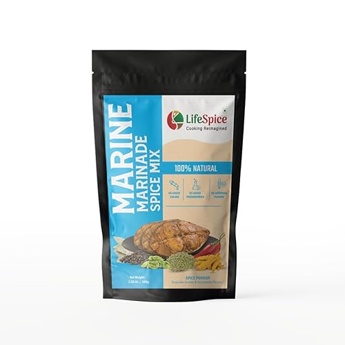 LifeSpice - Mezcla de especias marinas, bolsa de 3.53 onzas  Añade sabor indio y nutrición a tus mariscos  Con fitoquímicos naturales, en una bolsa