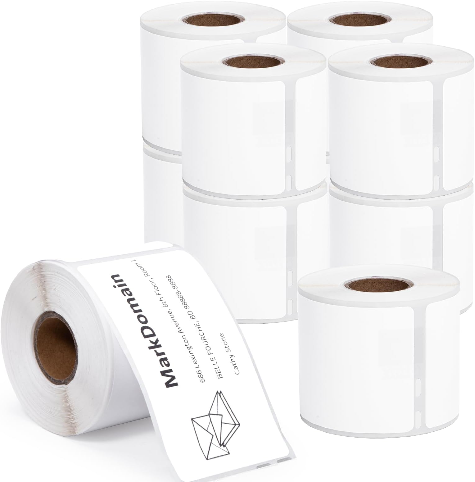 MarkDomain 10 Rolls Compatible 30323 (2-1/8" x 4", 54mm x 102mm) Shipping/Adress Label for Label Writer 450, 4XL, 450 Duo/Turbo Printers, Not for 550/5xl, 1 roll/200 Labels