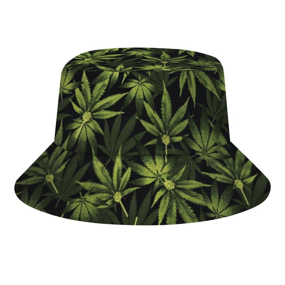 Jopajre Unisex Sea Of Green Bucket Hat For Women Men Sun Cap Fisherman Hat Packable Beach Caps Travel Outdoor