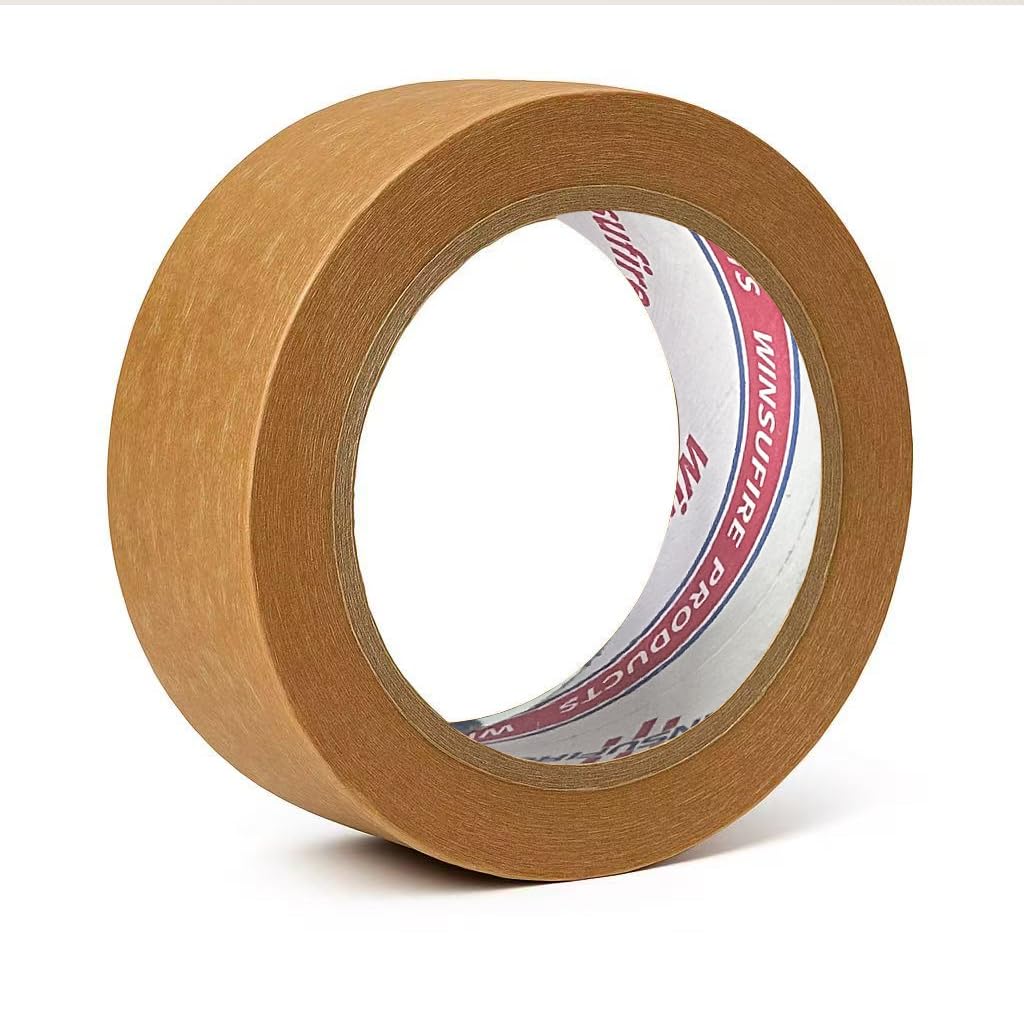Eco-Friendly Brown Kraft Paper Packing Tape,Heavy Duty Packaging can Biodegradable, Pray Panting,Sealing,Writable and Easier Tear by Hands, 2 Inch x 30 Yards, 6 Rolls,Total 180 Yards