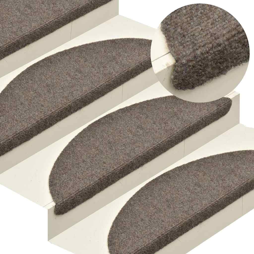 Samoprzylepna mata schodowa 10 sztuk 65 x 21 x 4 cm beżowa