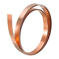 Vista 25 de uxcell Copper Sheet Roll, Metal Foil Plate 1000mm x 20mm x 0.8mm