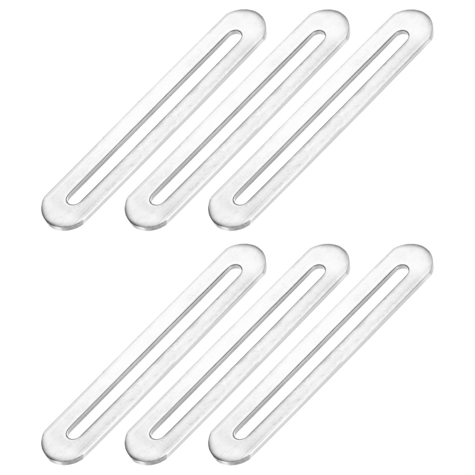 M METERXITY 6-Pack Flat Mending Plate Support 4.33x0.75in, Silver