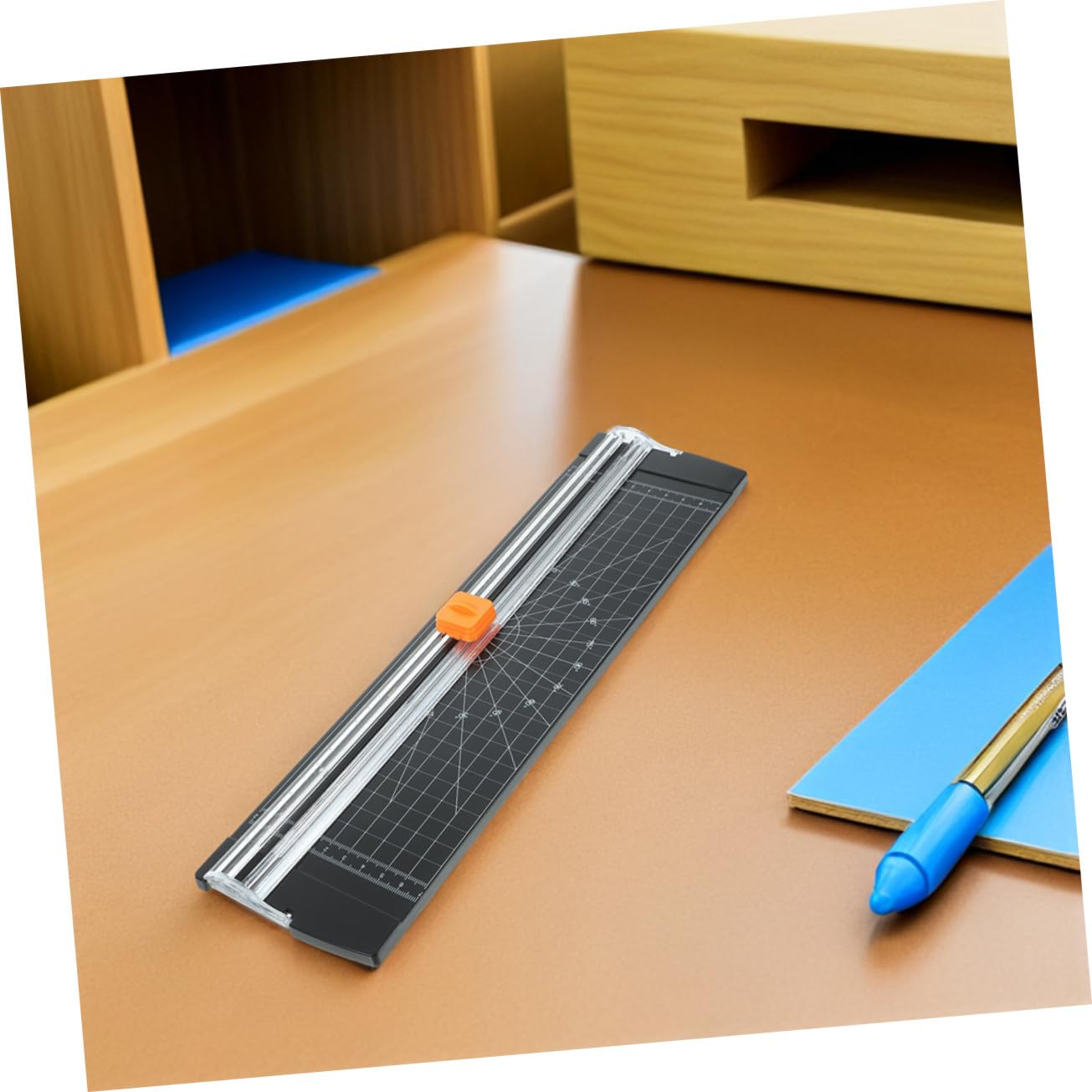 Housoutil 2 Pezzi Taglierina Carta Portatile Mini Tagliere Manuale per Foto e Carta Strumento per Scrapbooking Etichette e Progetti Creativi Leggero e Facile Usare per Studenti e Hobbisti
