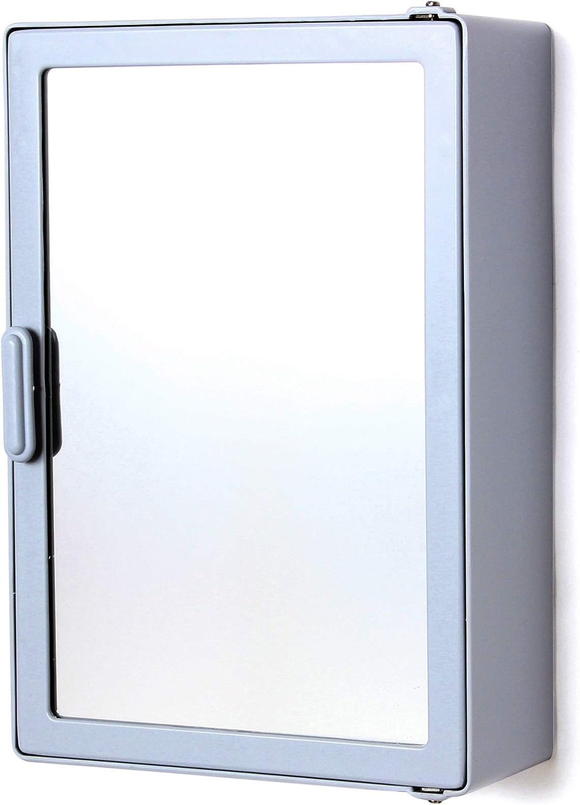 zahab Bathroom Cabinets for Storage with Mirror Door Wall Mounted 25 x 9.5 x 35 cm Grey, Glossy Finish, Plastic