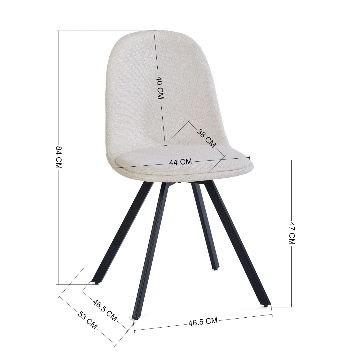 HOMYLIN Ensemble de salle à manger 5 pièces avec table ronde en MDF de 110 cm aspect marbre blanc et 4 chaises pivotantes, table avec cadre en X noir, chaises en tissu beige pour cuisine et salle à
