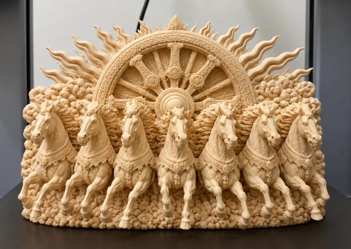 Seven Running Victory Horses Statue 6 Inch | Vastu Showpiece for Home & Office | Symbol of Surya Dev | Decorative Idol for Success, Prosperity & Positive Energy | Eco-Friendly | Copper Colour-image-17