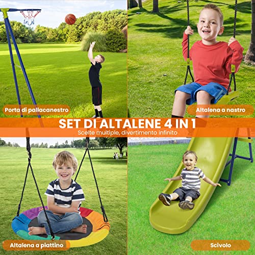 Altalena Per Bambini Da Giardino Seggiolino 1 Anno 3 In 1 Bimbi Seduta - Foto 5