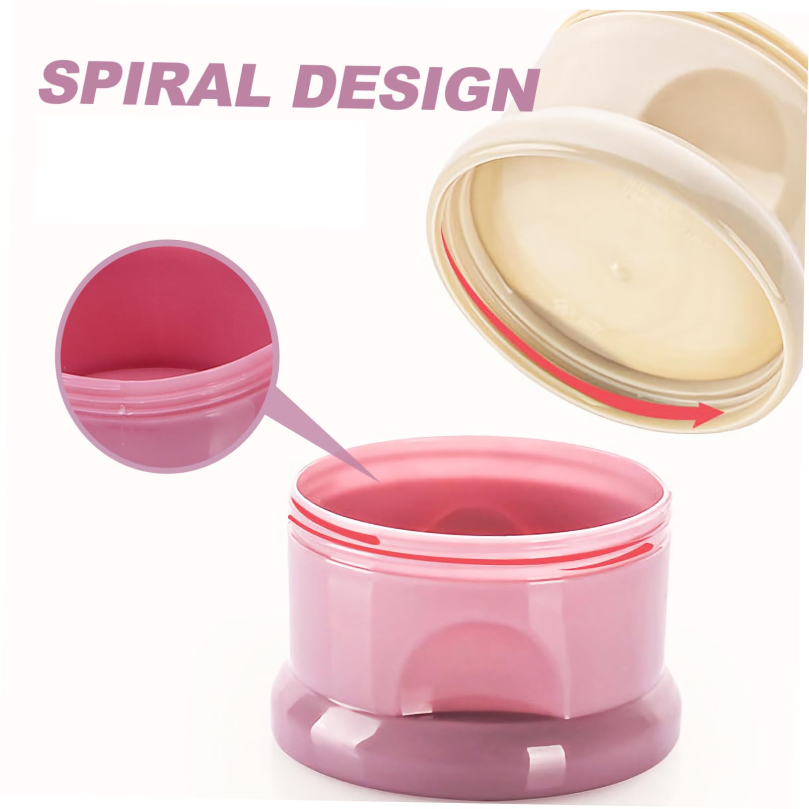 BESTonZON 2-pack Dispenser Travel Milk Powder Box Portable Container 3 Sections Leakproof Dispenser for Feeding on The Go