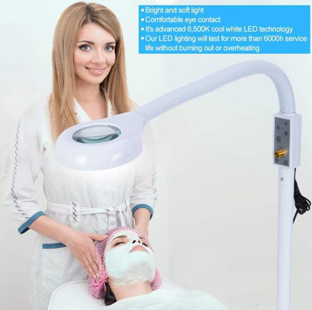 2,5-fache und 8-fache Vergrößerungslupe mit 8 LEDs, 90 mm Durchmesser, superhohe Klarheit, leicht, handlich – ideal zum Kartenlesen, für Juweliere und Uhrenreparaturen.