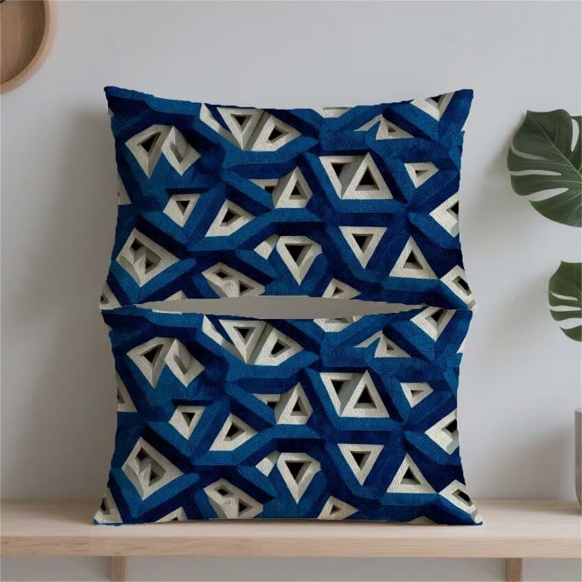 Housse coussin exterieur 50x90cm bleu marine imperméable - 2