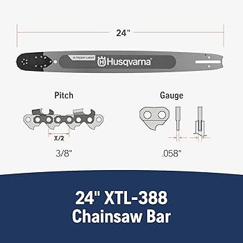 Amazon.com : Husqvarna X-Tough Light 24 Inch Chainsaw Bar, 3/8