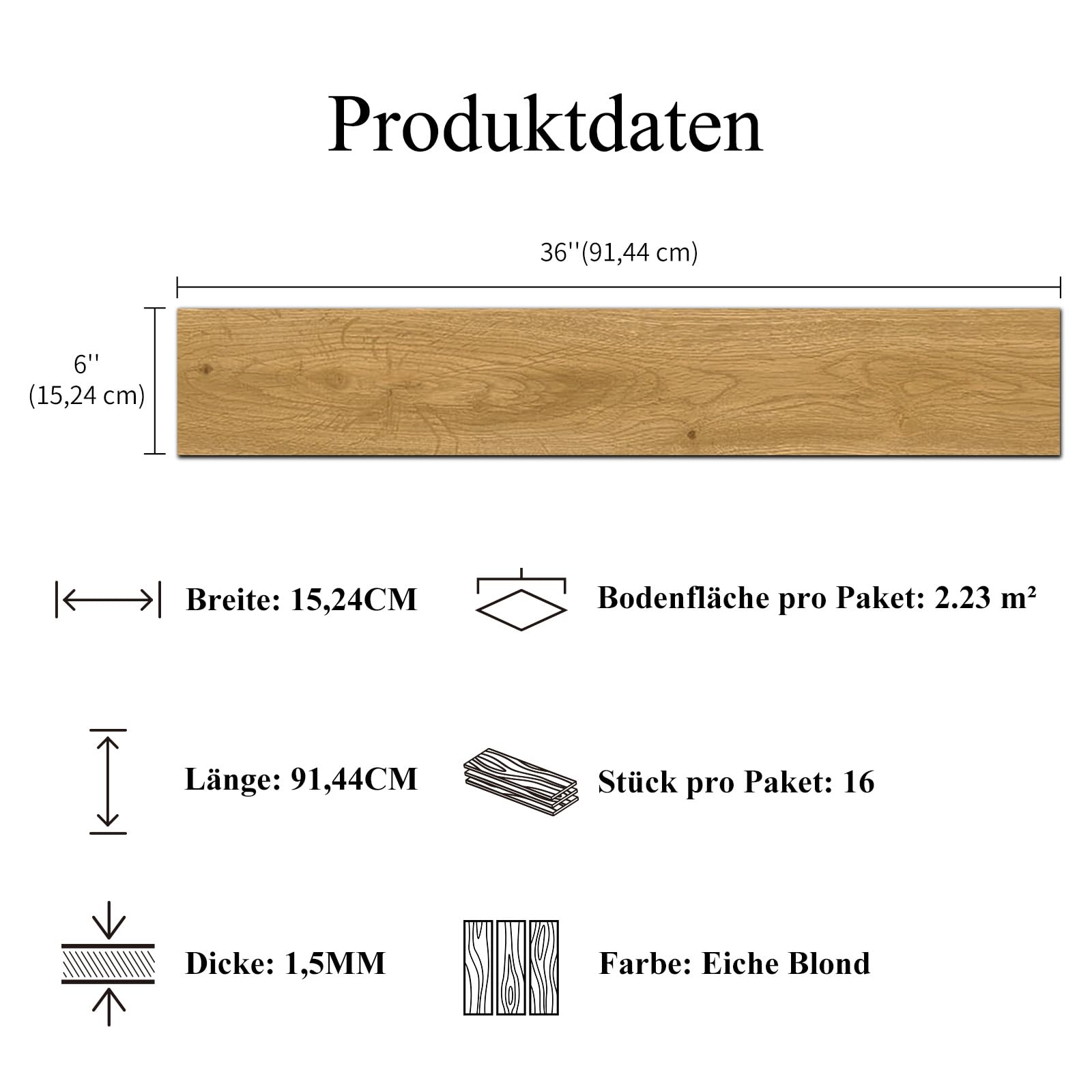Set Di 5 Campioni Autoadesivi In Vinile – Effetto Venatura Legno Naturale – Piastrelle 15,24 X 10,16 Cm – Impermeabili E Anti Graffio – Per Pavimenti Fai Da Te - 3