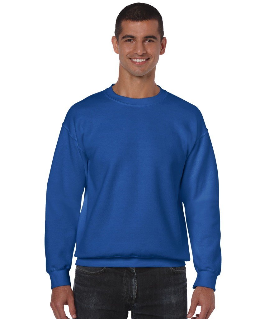Gildan Men's Adult Crew Neck 18000 Long Sleeve Sweatshirt, Blue (Royal), XX-Large