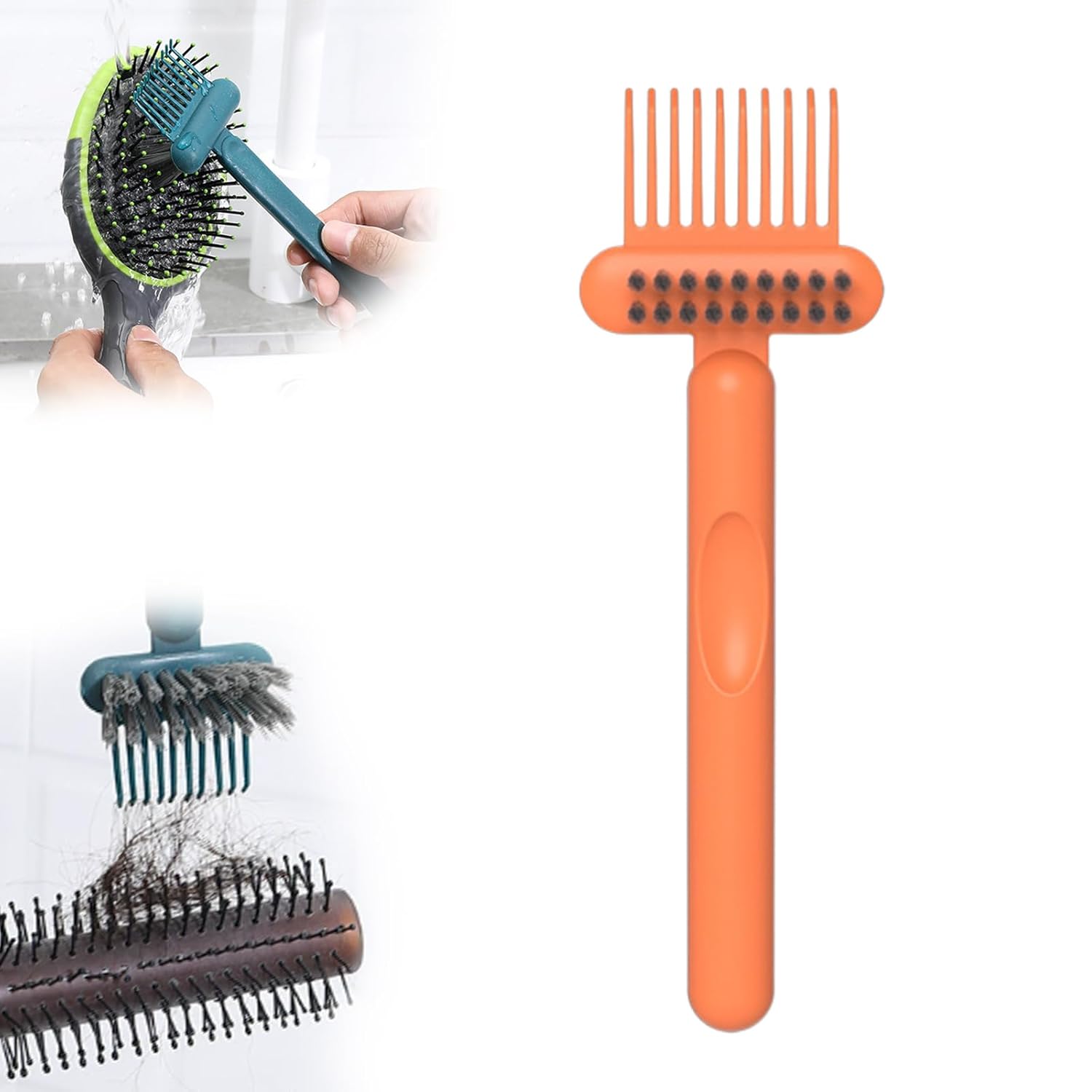2-in-1 Comb Cleaner - Effortless Hairbrush Cleaning Tool