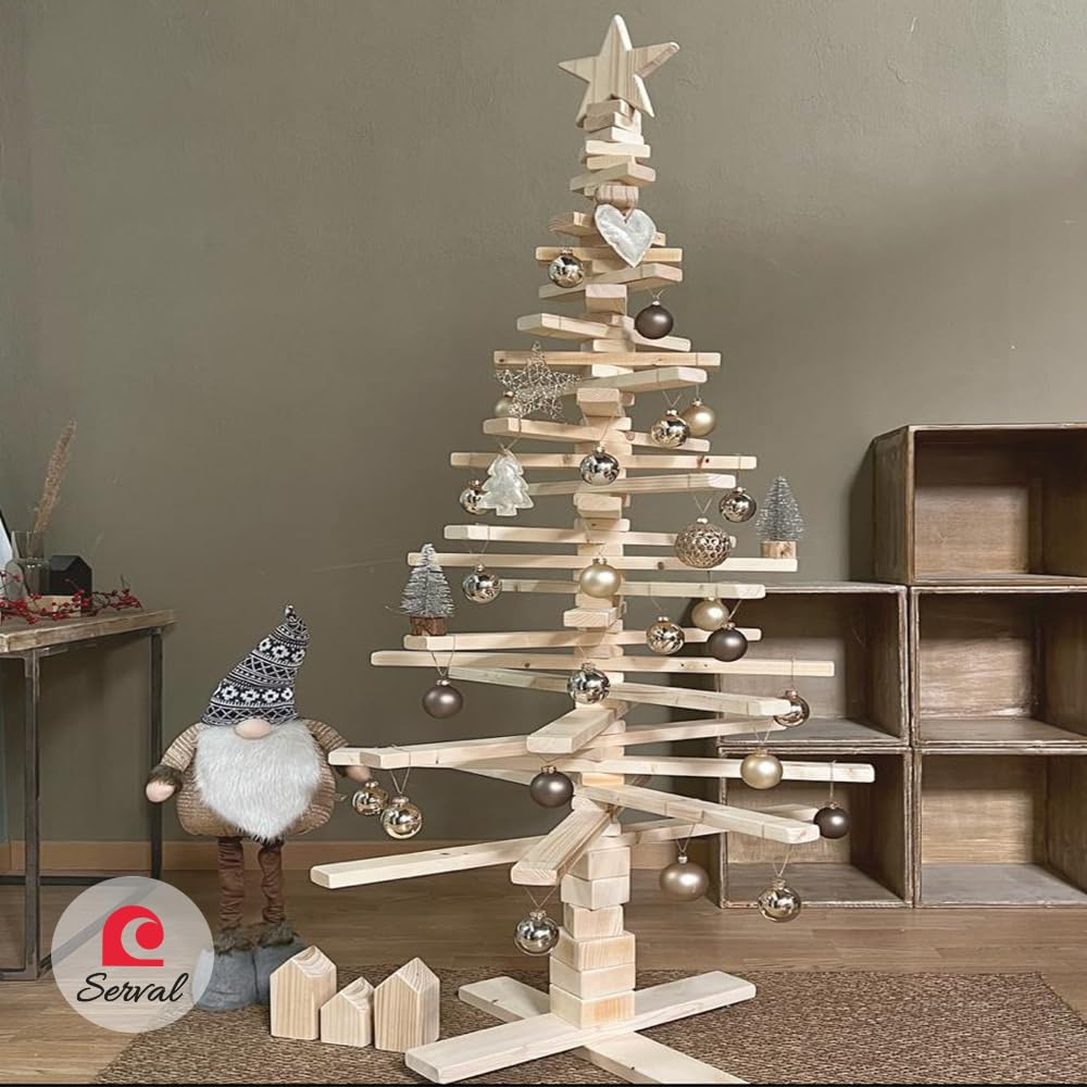 Albero di Natale in Legno Multiforme | 180 NATUALE