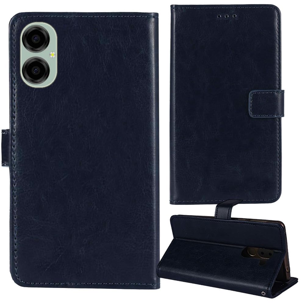 Coque Flip Cuir PU Pour Essentielb Heyou 60 - Etui Housse Protection Carte [Noir]