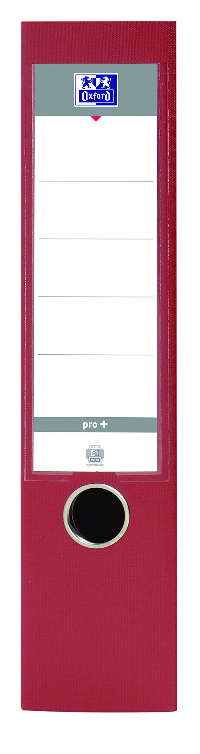 Oxford Smart Pro+ segregatory A4 80 mm PP/PP czerwone opakowanie 10 szt.