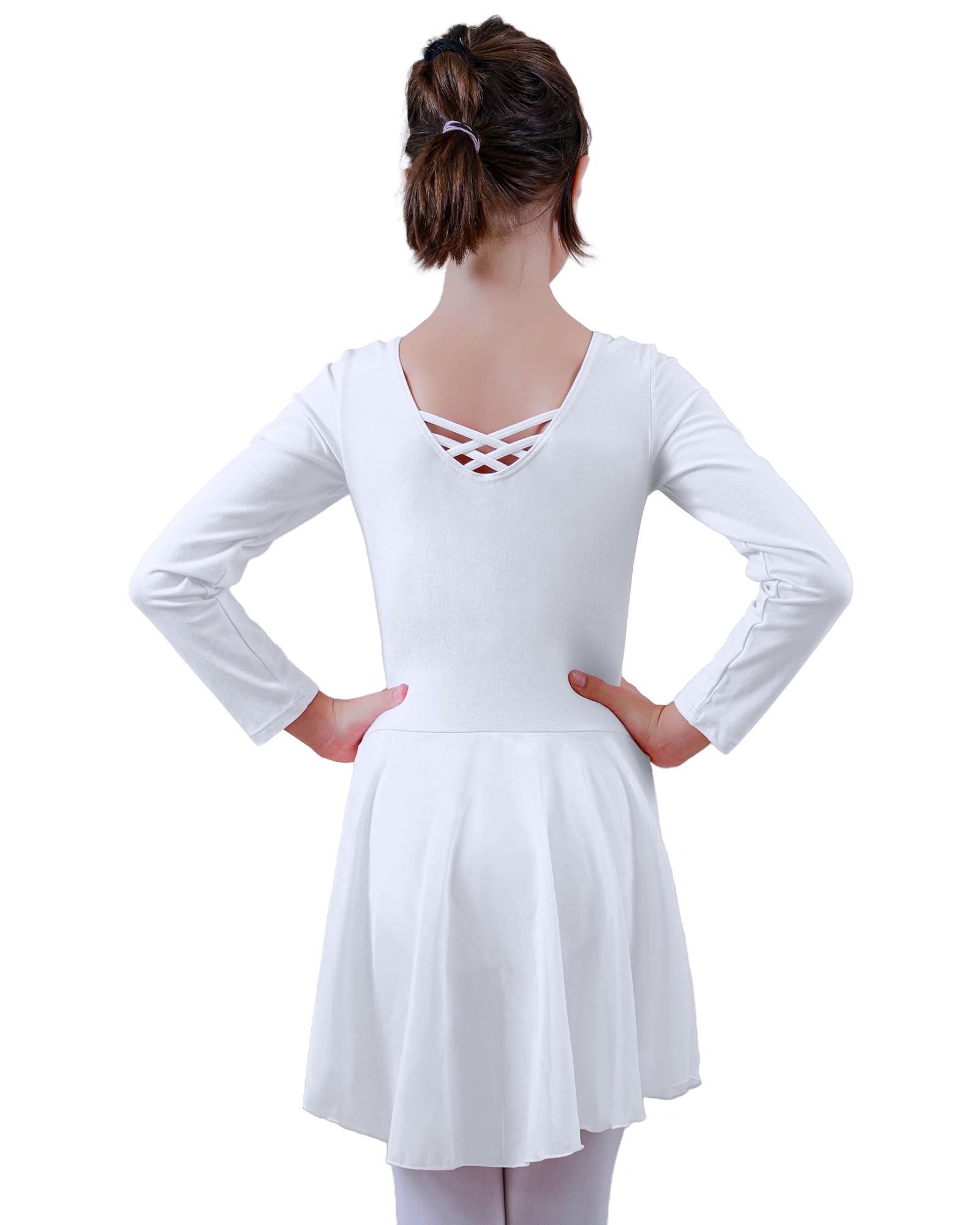 ZNYUNE Mädchen Ballettanzug Einfarbig aus Baumwolle Body Lan
