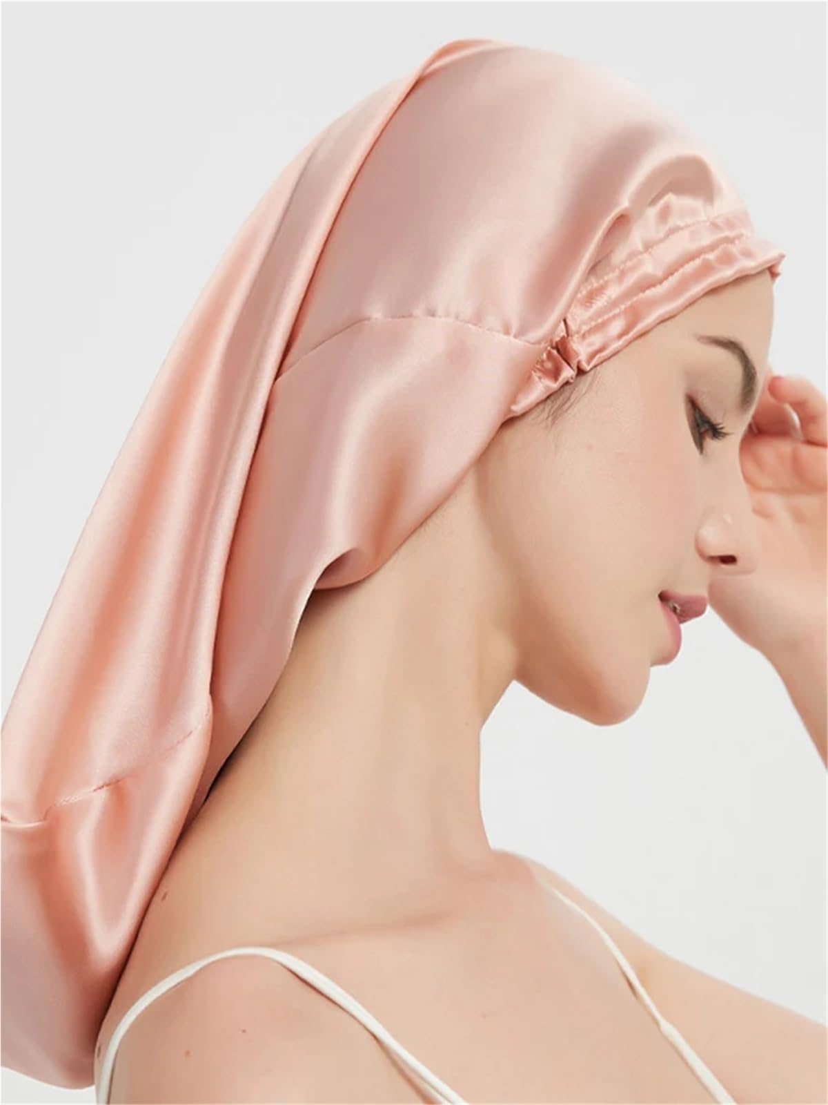 Seidenhaube Seidenschlafmütze for Frauen, Haarpflege, Nachthaube for lange Zeit Für Frauen