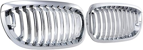AMOPA CORP Para 2003-2006 E46 Serie 3 Coupe Cabriolet 2-Door LCI Facelift 1 par de parachoques delantero izquierdo derecho cromado Parachoques