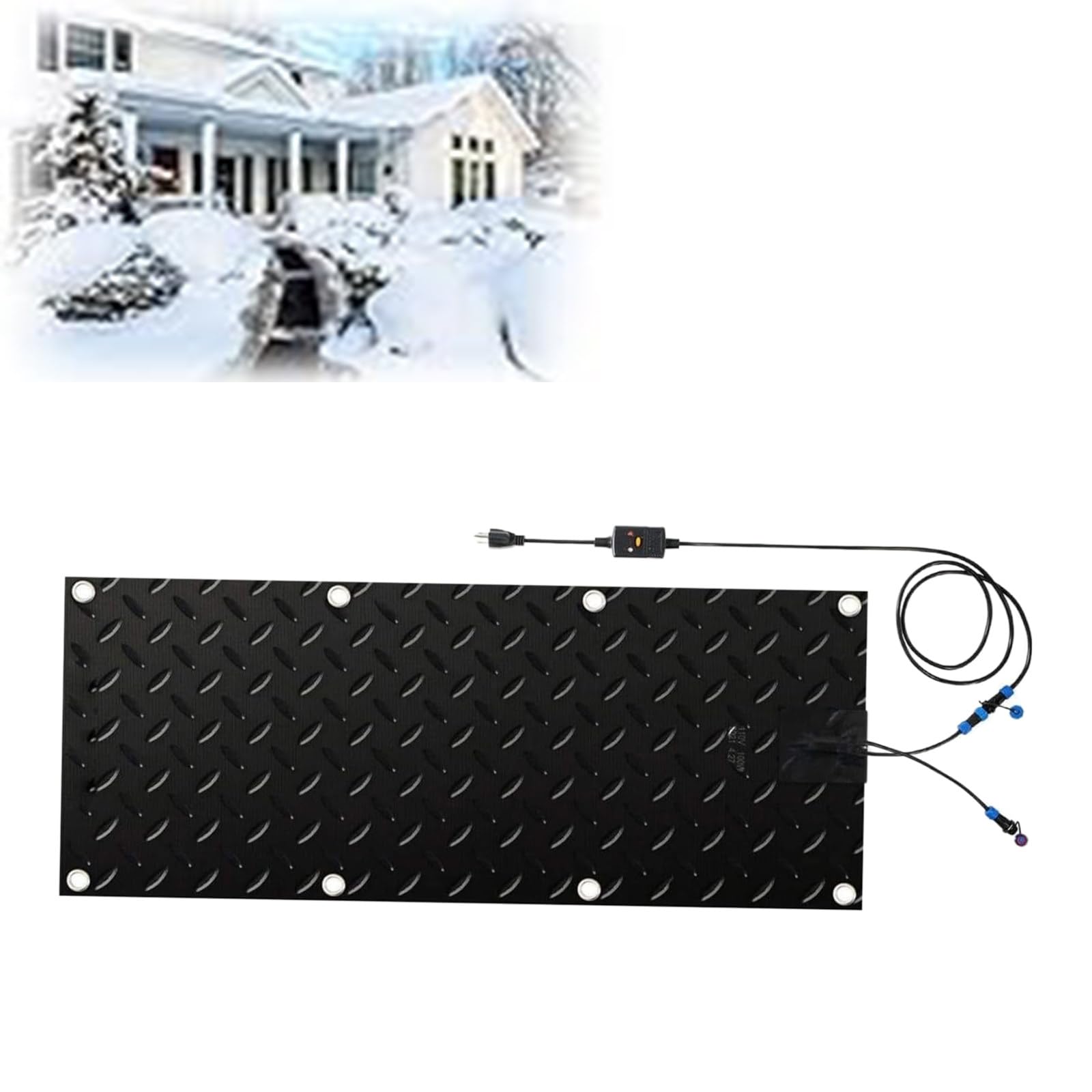Heated Snow Melting Mats for Entrances, 10" x 30" Outdoor Non-Slip Heated Outdoor Walkway Mat Heated Driveway Pad,Non-Slip Winter Outdoor Snow Mat,Winter Removal and Ice Melt Products,1piece