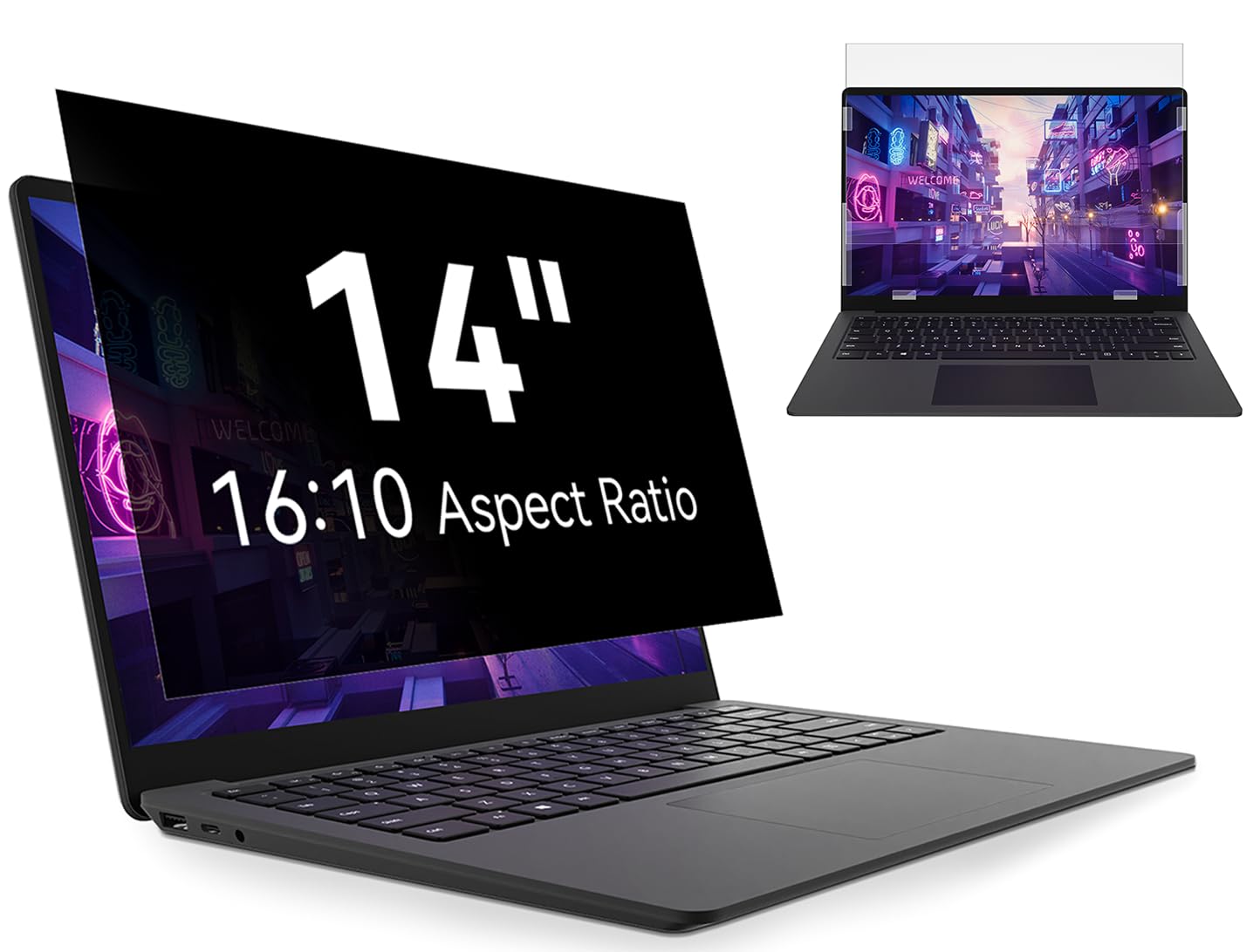 IPROKKO Pellicola Privacy Per Laptop 17 Pollici 16:9 - Filtro Anti Luce Blu E Antiriflesso, Rimovibile