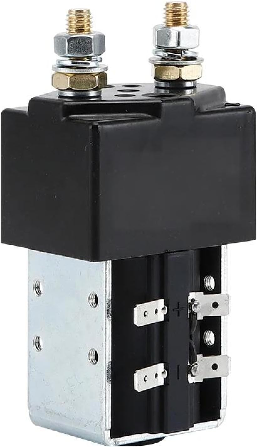 TSW-180 DC Contactor, Normally Open, 200A High Current Capacity, 12V-80V Compatible, Black and Silver, for Forklift and Industrial Handling Equipment (60V)