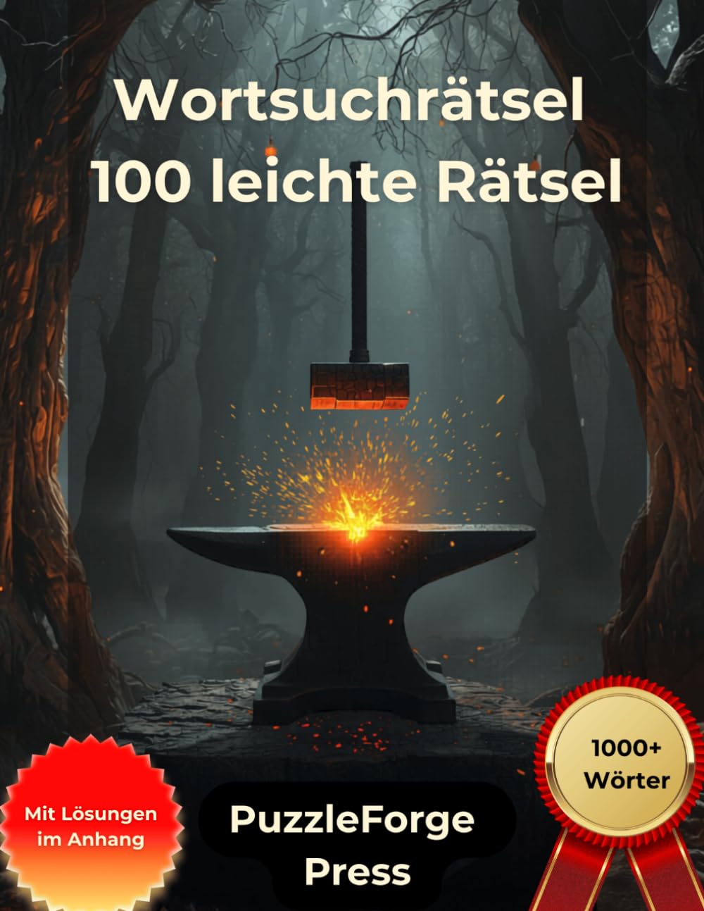 Wortsuchrätsel - 100 leichte Rätsel: Großdruck für Erwachsene und Senioren | Über 1000 Wörter | 1 Rätsel pro Seite | Mit Lösungen im Buch | ... & entspannte Rätsel zum Gehirntraining)