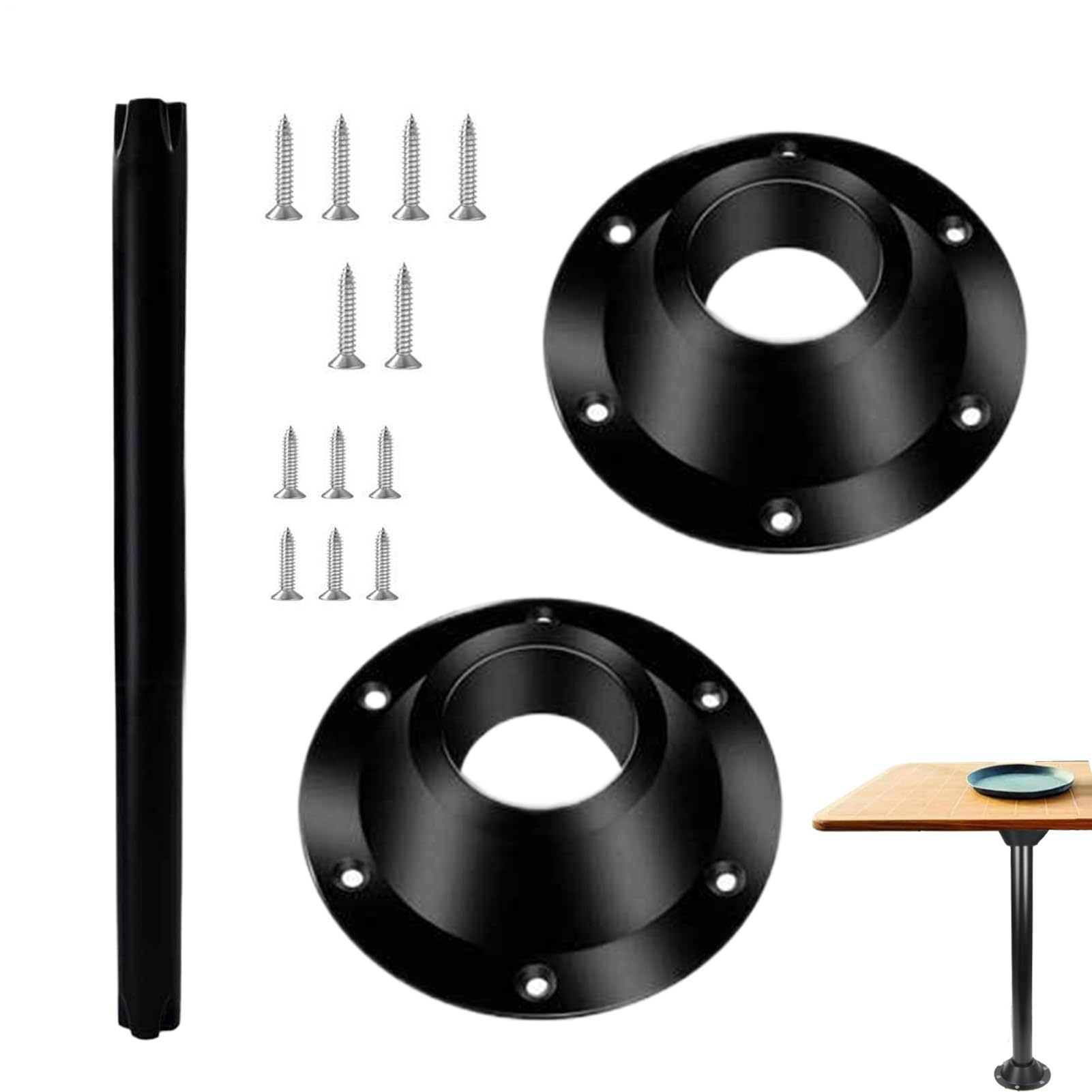 Pie De Mesa Para Autocaravanas, Pies De Mesa Para Autocaravana | Reemplazo De La Base De La Mesa De RV Dinette En Aleación De Aluminio | Soporte De Mesa Ligero Y Robusto, Base De Mesa Extraíble, AC