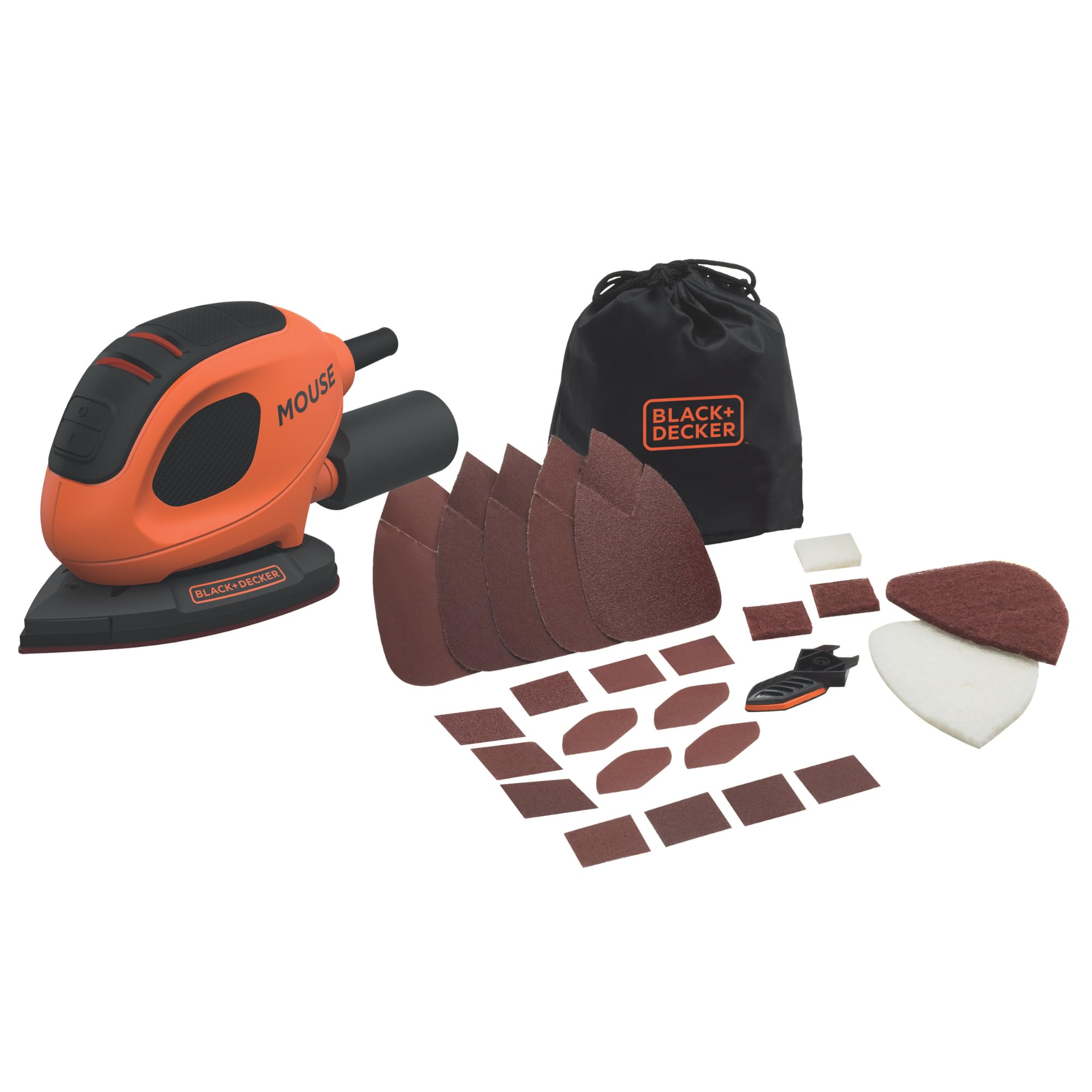 BLACK+DECKER Mouse 55W Compact Detail Sander, BEW230BC-GB