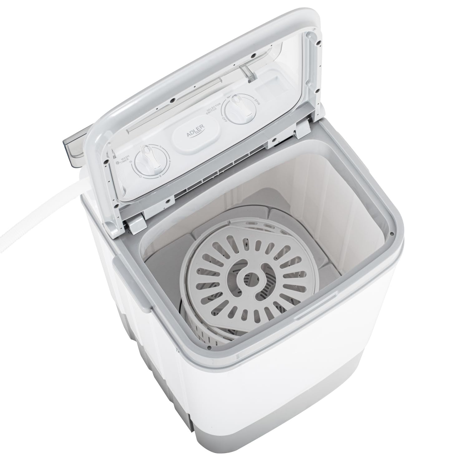 Adler AD 8057 - Lavadora con función centrifugado (6 kg, ideal para camping, autocaravanas y apartamentos pequeños)