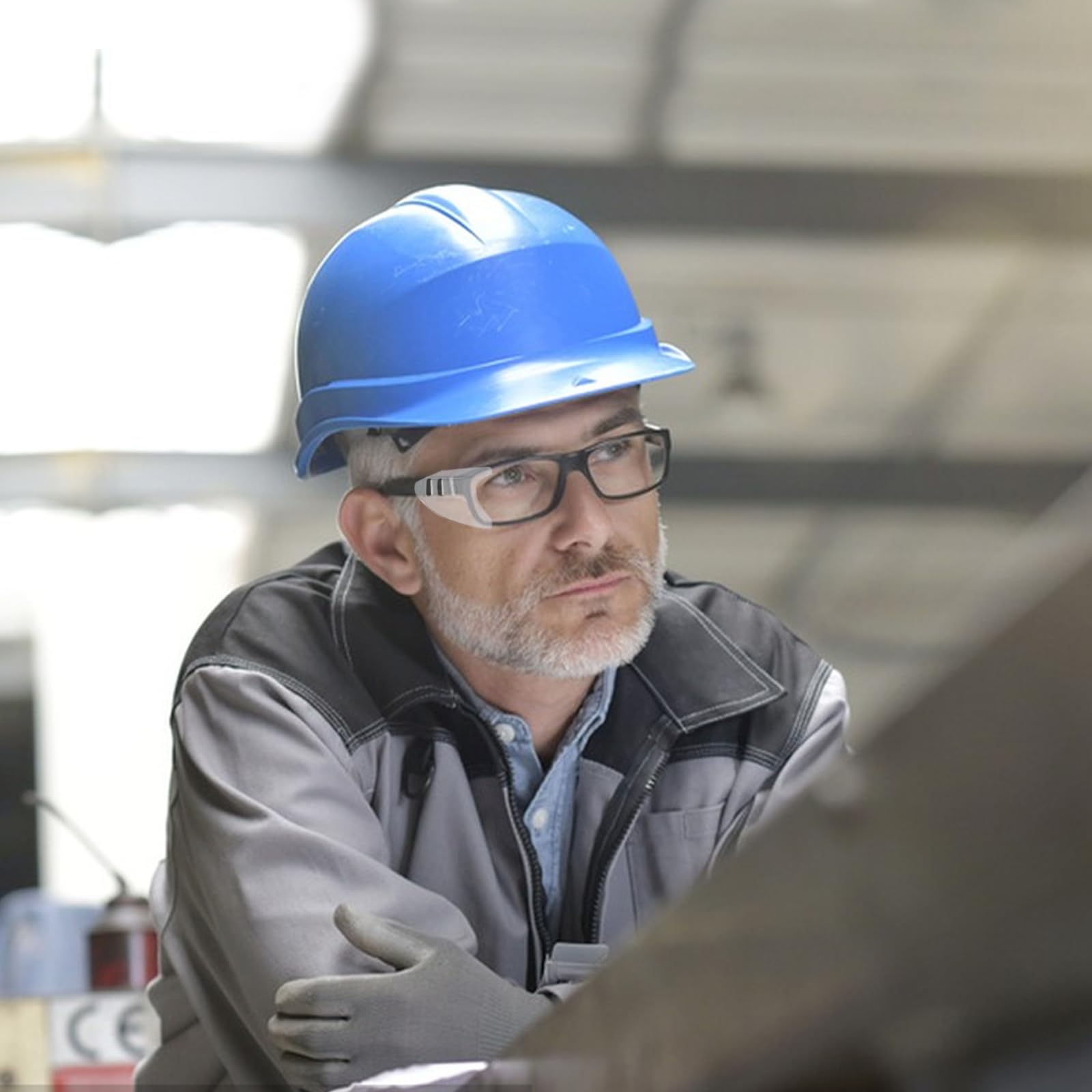 Protezione laterale per occhiali, 5 paia di occhiali di sicurezza per gli occhi, protezione laterale antiscivolo, trasparente, protezione dal vento, flessibile, adatto per occhiali di misura