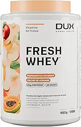 Fresh Whey Protein - Vitamina de Frutas 900g - 20g de Proteínas por Porção - Suplementos Naturais, Suplementação Treino Academia, Ganho Muscular Hipertrofia - DUX HUMAN HEALTH
