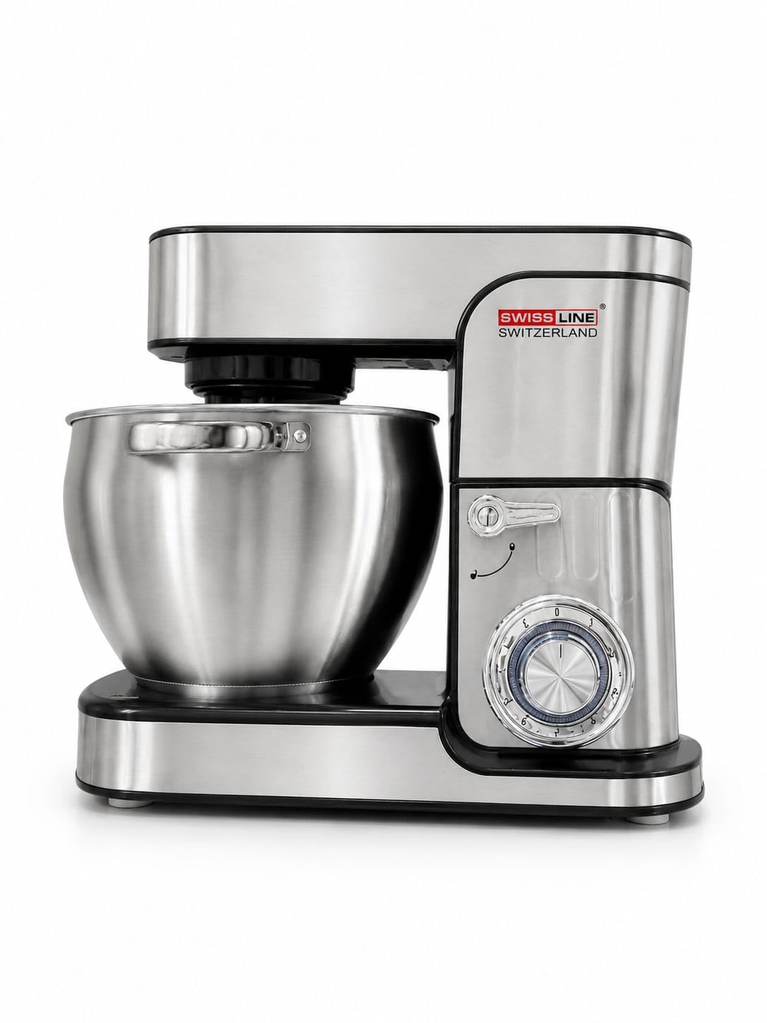 Amasadora Planetaria SW-SM793-N 2800W 9 Litros | 6 Velocidades + Pulso, Cabezal Abatible, Tapa Antisalpicaduras, Acero Inoxidable, Incluye 3 Accesorios