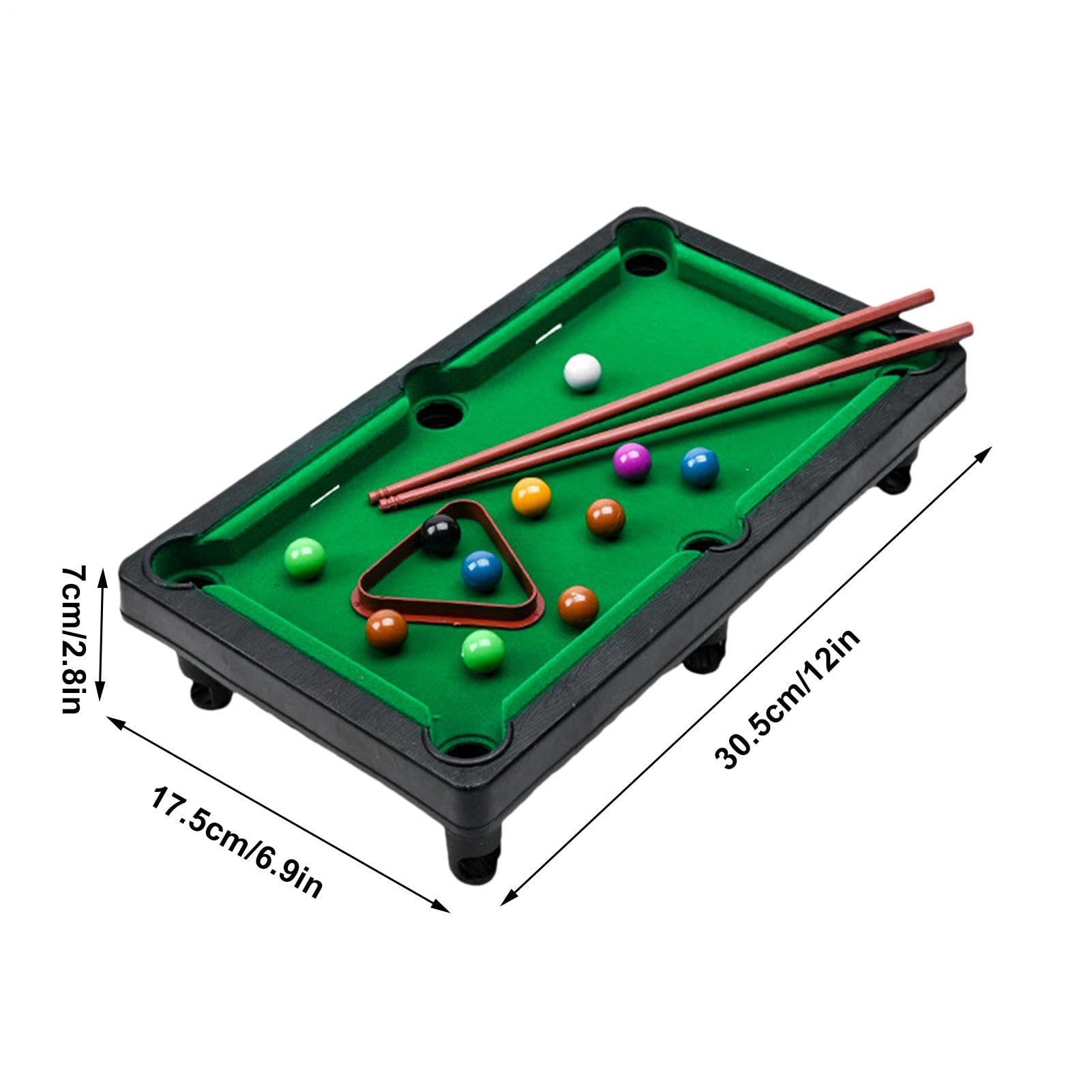 Mini jeu de billard – Jeu de billard portable, kit de sport portable | Planche de bureau compacte pour , débutants, maison, salle de classe, fête, activité, voyage, jeu, renforcement des