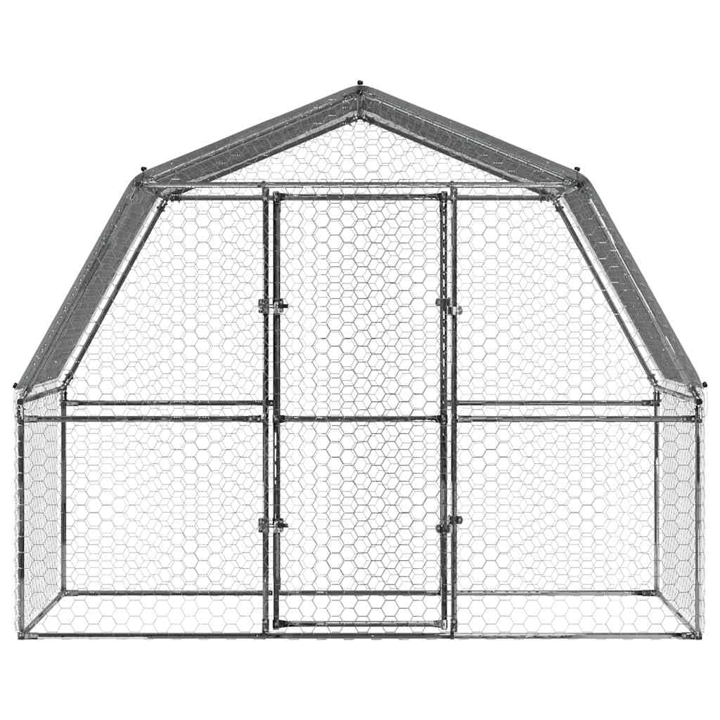 Gabbia per Cani da Esterno Metallo 285x195x230 cm 2 Ante con Tetto