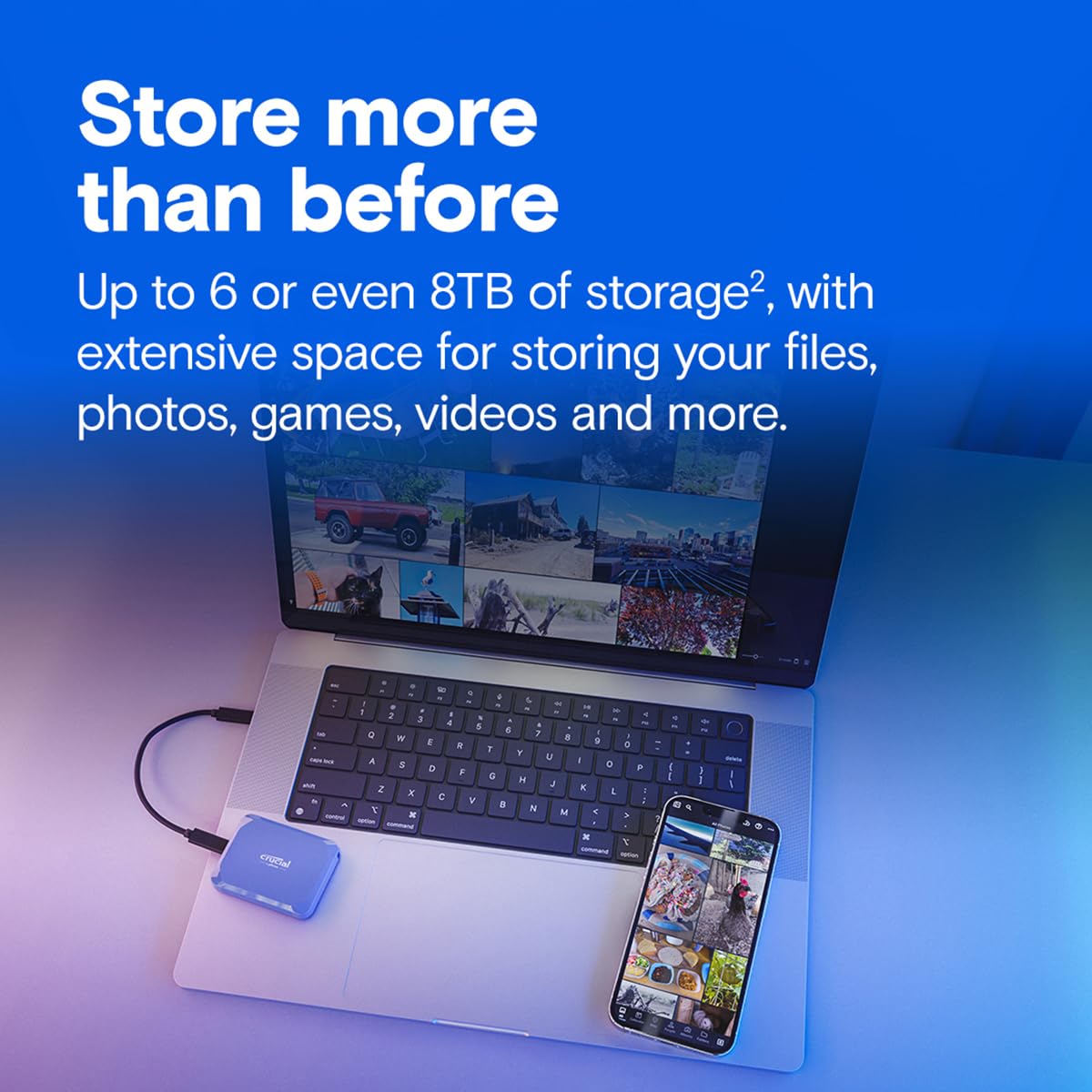 Amazon | Crucial X10 外付け SSD 8TB USB3.2 / Type-C 最大読込