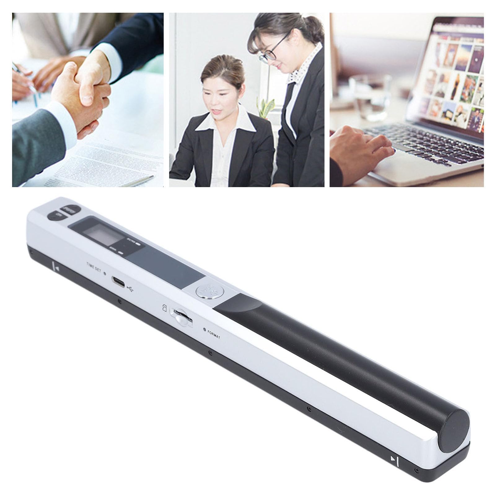 Ejoyous Scanner Portatile, Scanner Portatile per Documenti a Colori 900 DPI A4 HD da 8,27 Pollici per Casa, Viaggi e Ufficio (SILVER)