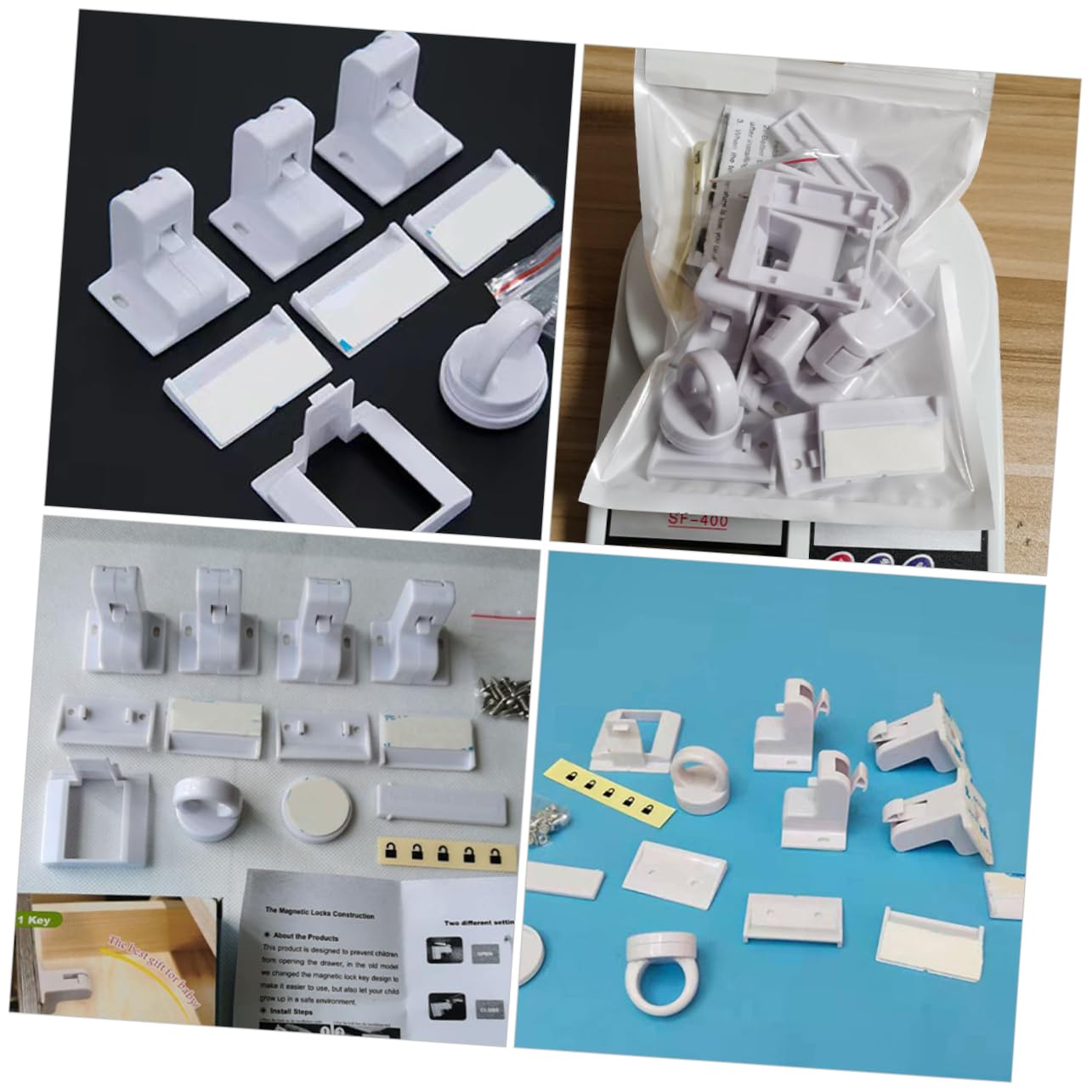 BESTonZON 2 Juegos Cerradura Magnética Para Cajón Infantil. Pestillos De Gabinete a Prueba De Niños Cerraduras De Seguridad Para Niños Del Gabinete Material De Abdominales