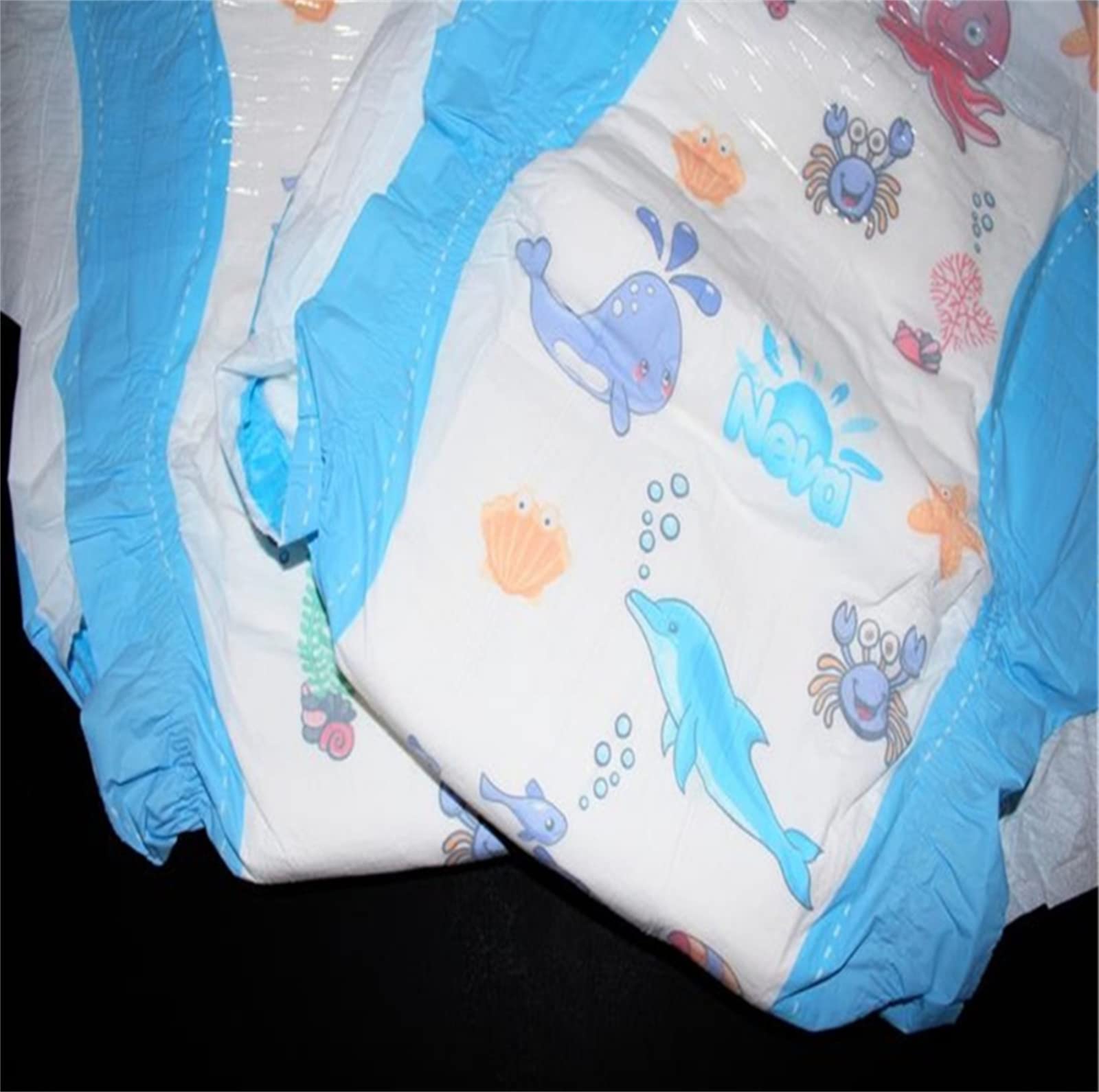4000 ml Disable Wickelwindel Weiche Dinosaurier-Ozean-gedrucktes Papier Große Größen-Windel-Pants Erwachsene Windeln 8 Stück in einem Packung,3 Pack