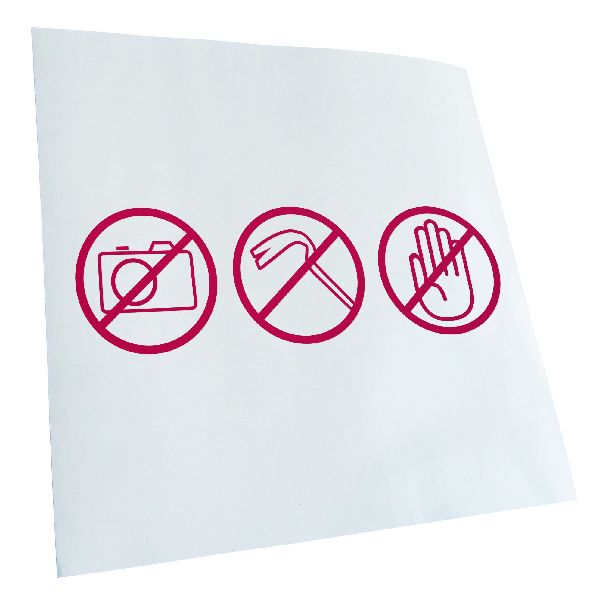 Kiwistar - Car Sticker - Pink - 50 x 15 cm No Foto, Dont Touch,... - Rear Window Car Sticker Weatherproof for Car Truck Moped Truck - Sticker Exterior Self-Adhesive Tuning Accessories for Window